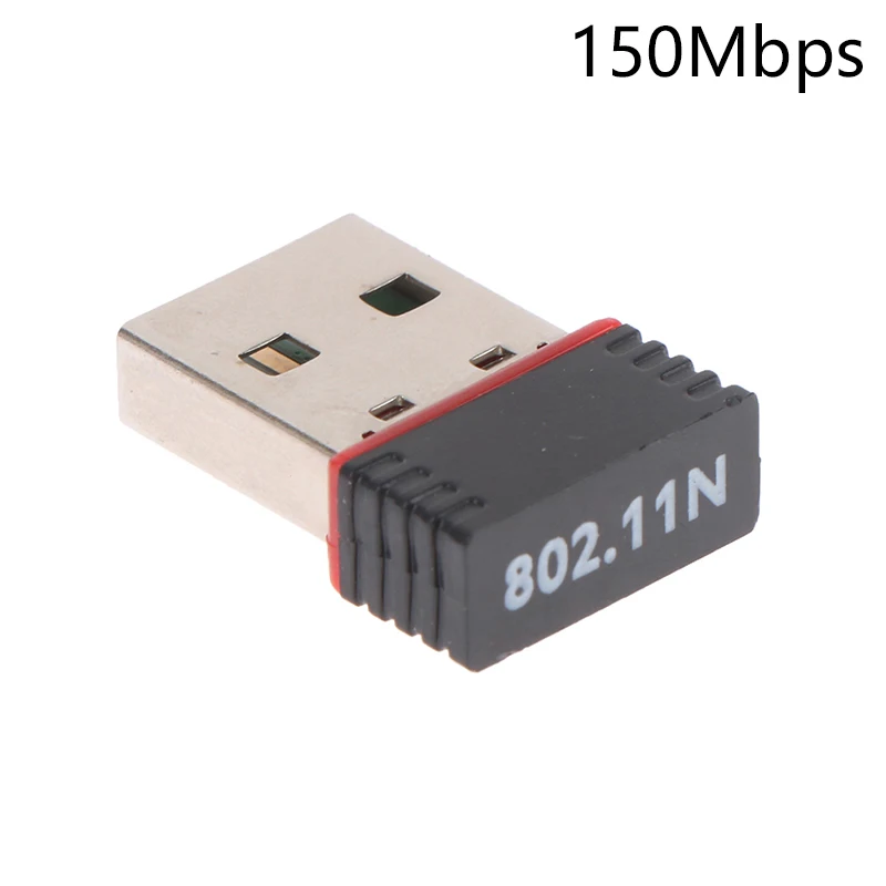 Mini adaptateur USB Wi-Fi sans fil pour ordinateur de bureau PC, carte réseau LAN, stérilisation, RTL8188, 150Mbps, 11b par g par n