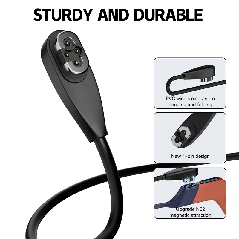 كابل شاحن سريع مغناطيسي من النوع C مصمم خصيصًا لسماعات توصيل العظام Shokz S710 #4