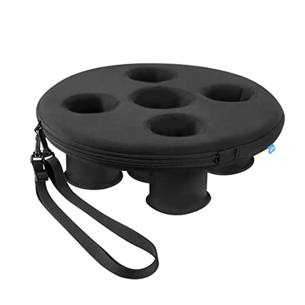 Floating Drink Holder with 5 Holes Made of Foam & Cloth No Assembly or Inflation Required Suitable for Hot Tubs & Spas