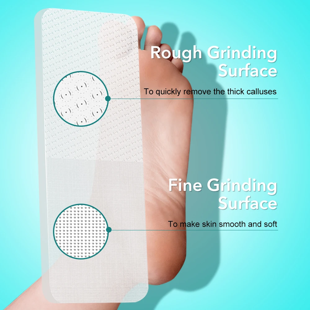 Ensemble de limes de pieds en verre, dissolvant de callosités du talon, soins de la peau morte, outils professionnels de manucure et de pédicure, 2 pièces/ensemble