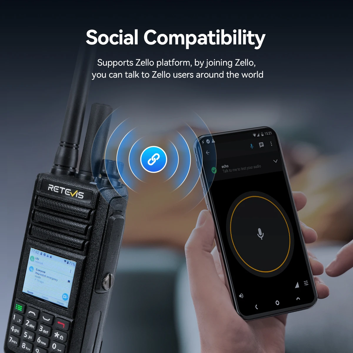 Retevis MateTalk L2 Global 4G Network POC Radio Dual SIM UHF VHF Radio Dual Mode Walkie Talkie Support Bluetooth Radio for Zello