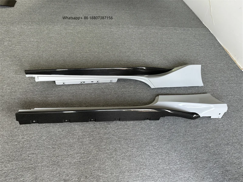 PISTA Style Semi Carbon Fiber Side Skirts forFerrari 488 GTB Spider Chassis 2015-2019