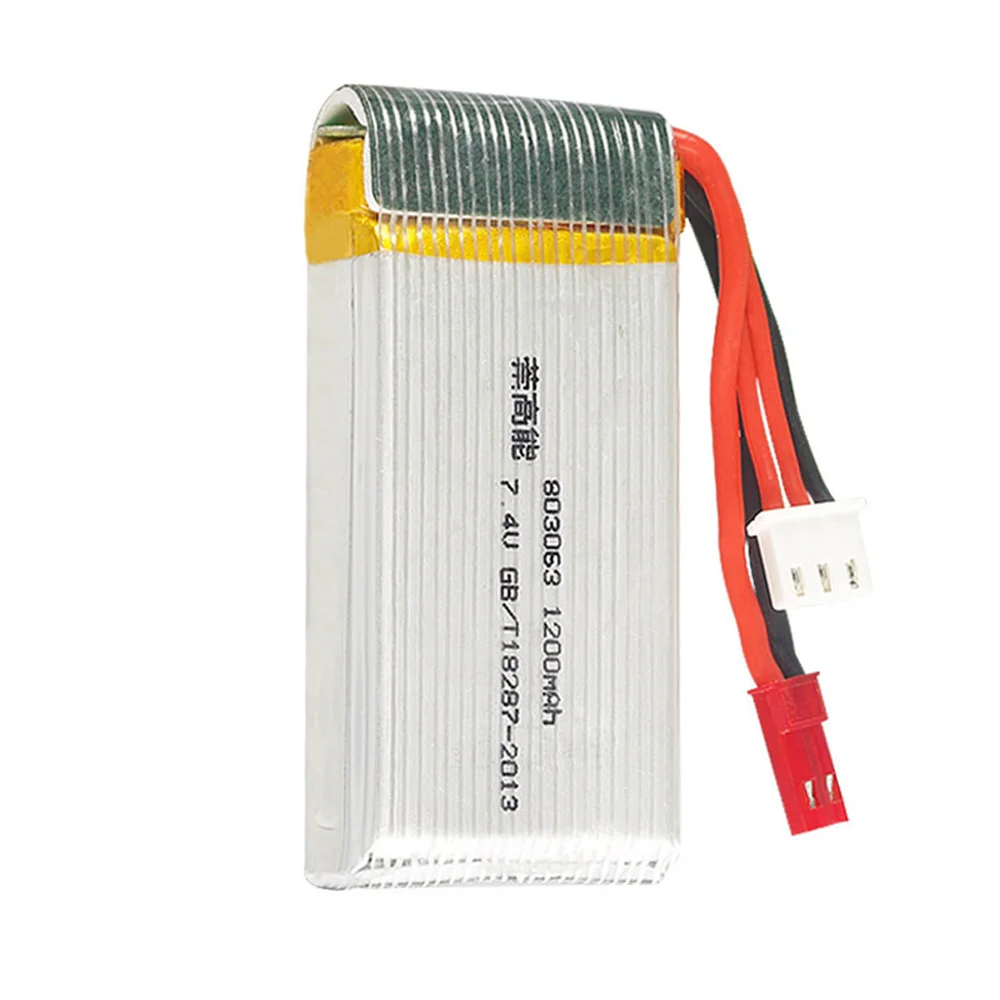 7.4V 1200mAh 803063 Lipo battery For Yi zhang X6 H16 MJX X101 X102 RC Quadcopter Drone 7.4V 30C 2S toy battery JST/SM/EL-2P Plug