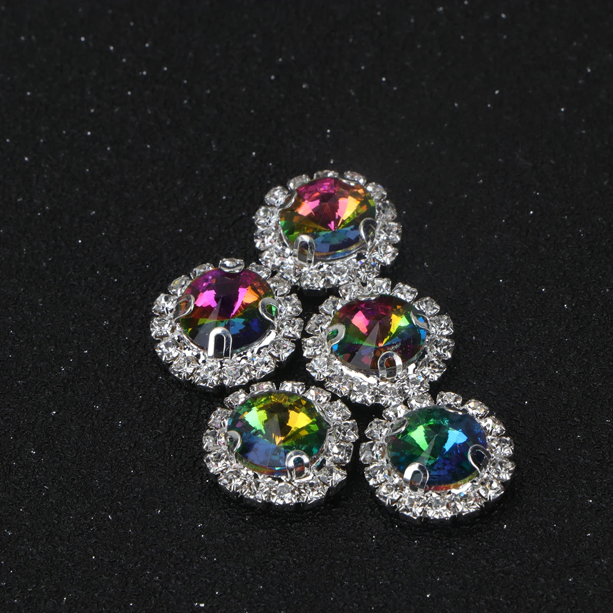 

20 PCS Number Colored Claw Chain Drill Bride Making Flat Craft Rhinestones Flatback