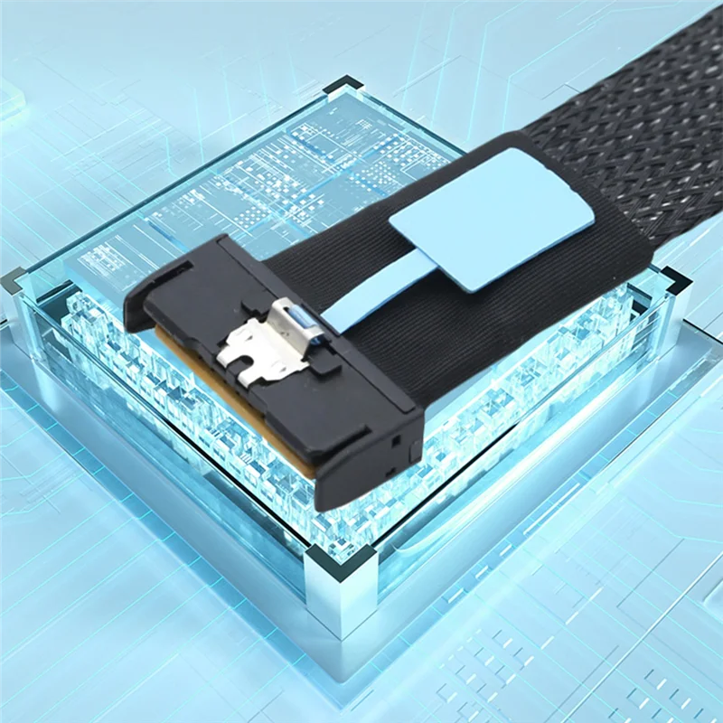 QWE-0.5M PCI-E Slimline SAS SFF-8654 8I إلى 8X SATA Server كابل تحويل القرص الصلب SFF-8654 74P إلى 8Xsata 7P الحبل