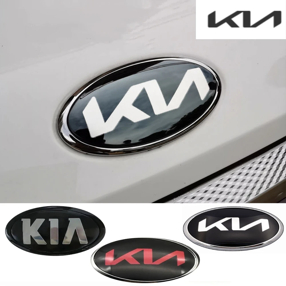 130*65mm Car Front Hood Emblem Rear Trunk Badge Sticker for KIA sportage ceed sorento cerato optima picanto rio soul k5 stonic