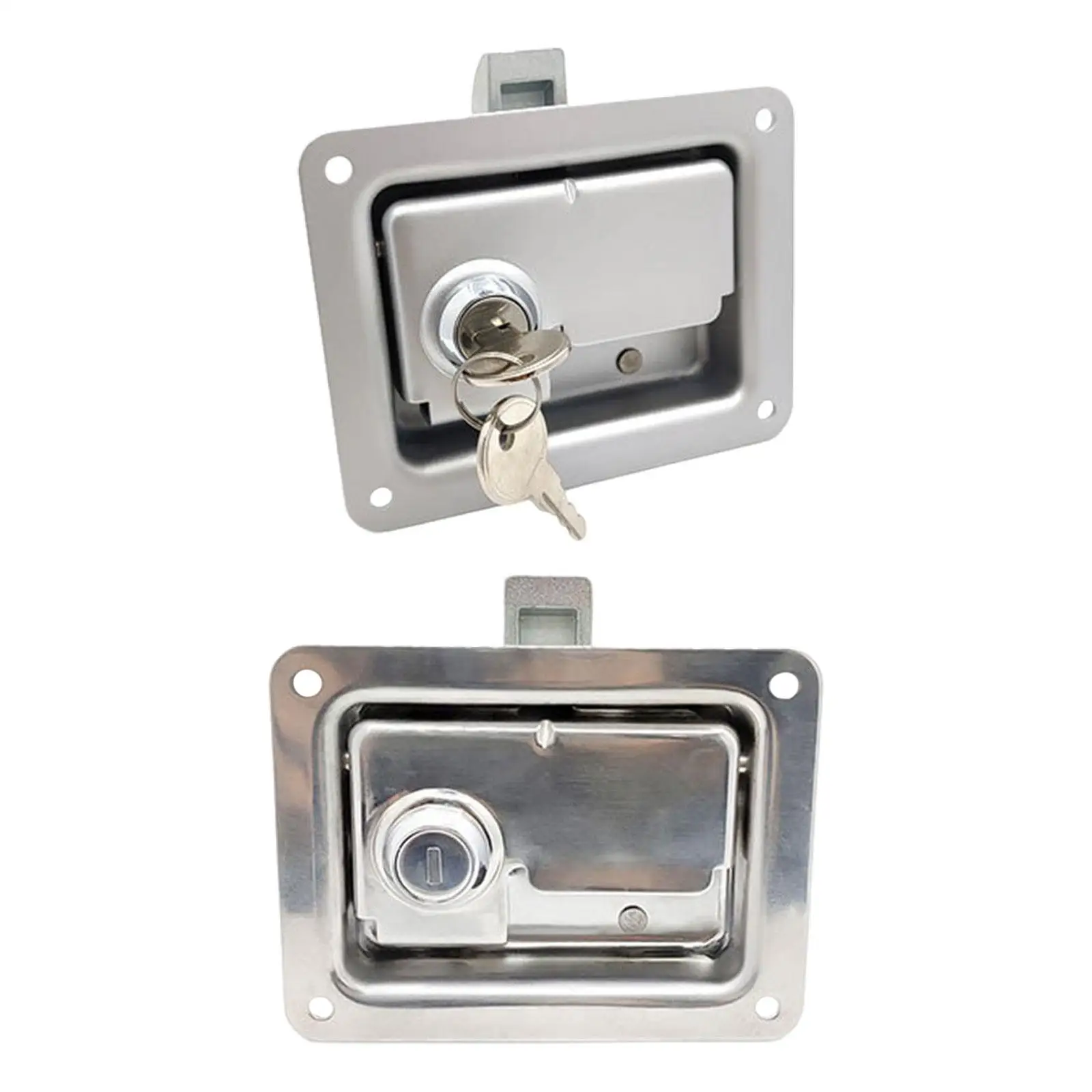 Paddle Handle Latch Tool Box Lock Flush Mount Door Lock Stainless Steel with Gasket for Trailer Auto Simple Installation