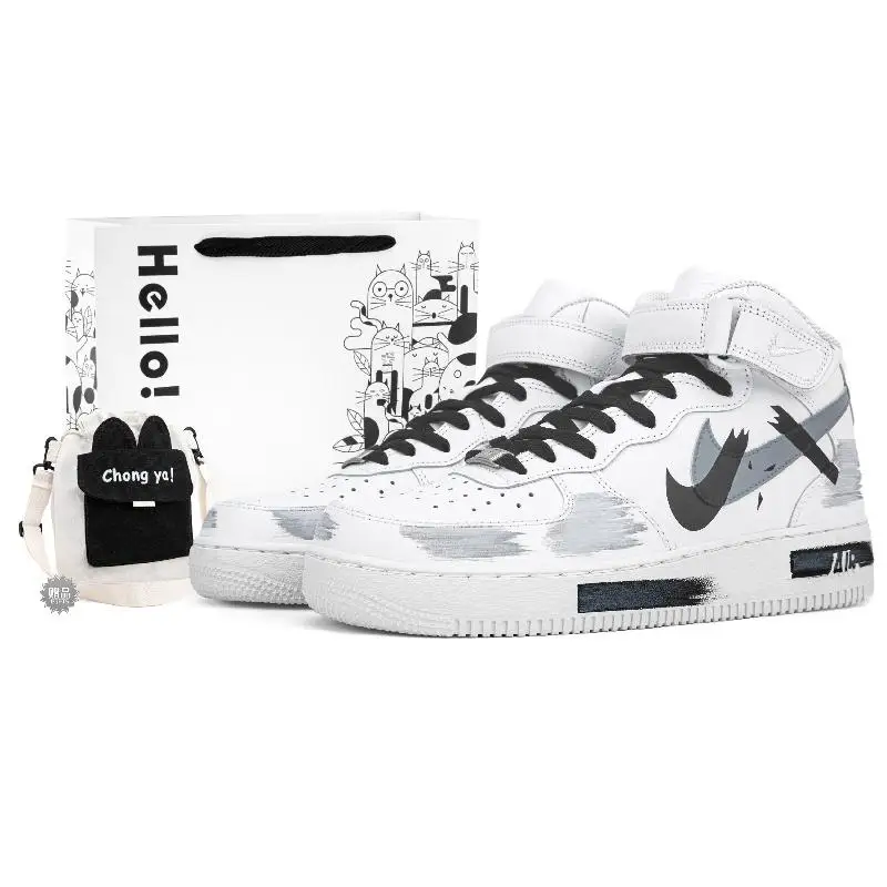 

【Customize】Nike Air Force 1 Skateboarding Shoes Women's Mid-top Sneakers shoes DD9625-100