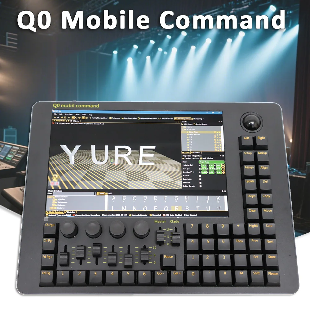 YUER Q0 Mobile Wing Controller For Stage Lighting DMX Console A2 Version Battery Carry Bag Dj Disco Lighting Controller Device