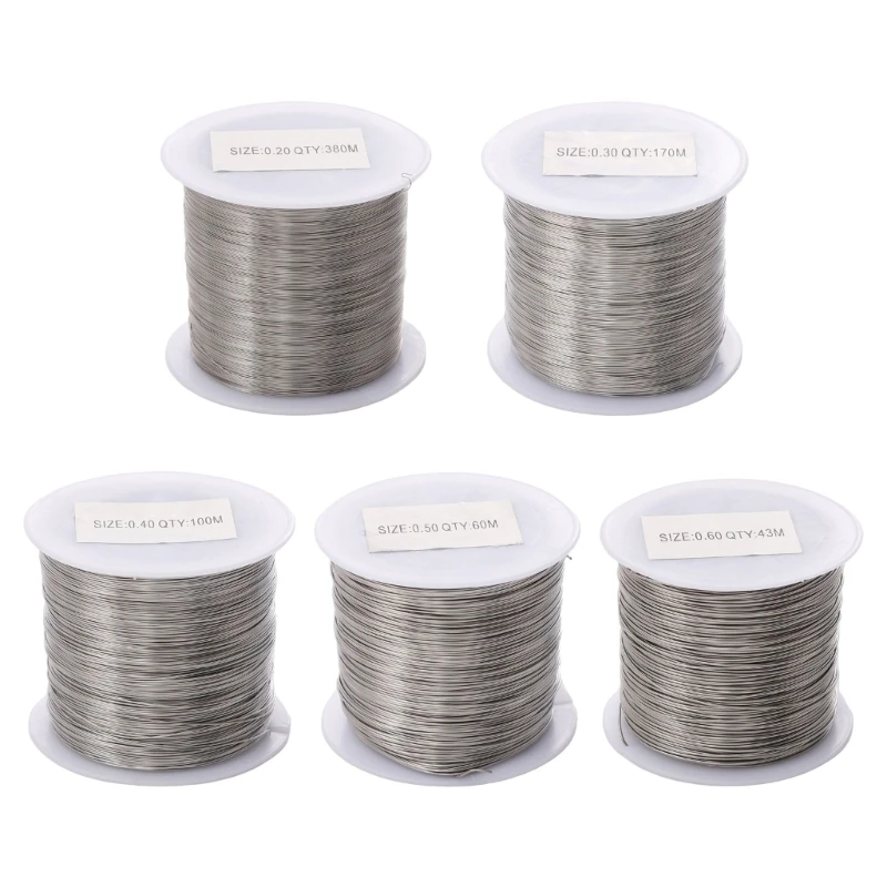 Beading Wire Sculpting Wire 0.2/0.3/0.4/0.5/0.6mm Crafting Wire Alloy Texture Perfect for Bailing and Jewelry Crafting