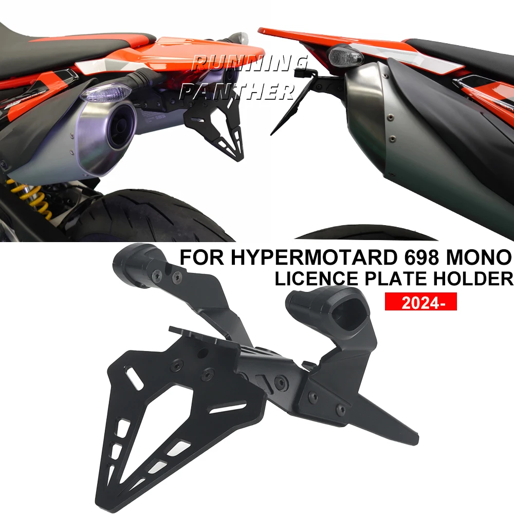 

For DUCATI Ducati Hypermotard 698 Mono 2024 2025 Motorcycle Accessories Rear Tail Frame License Plate Holder Tail Wing Frame