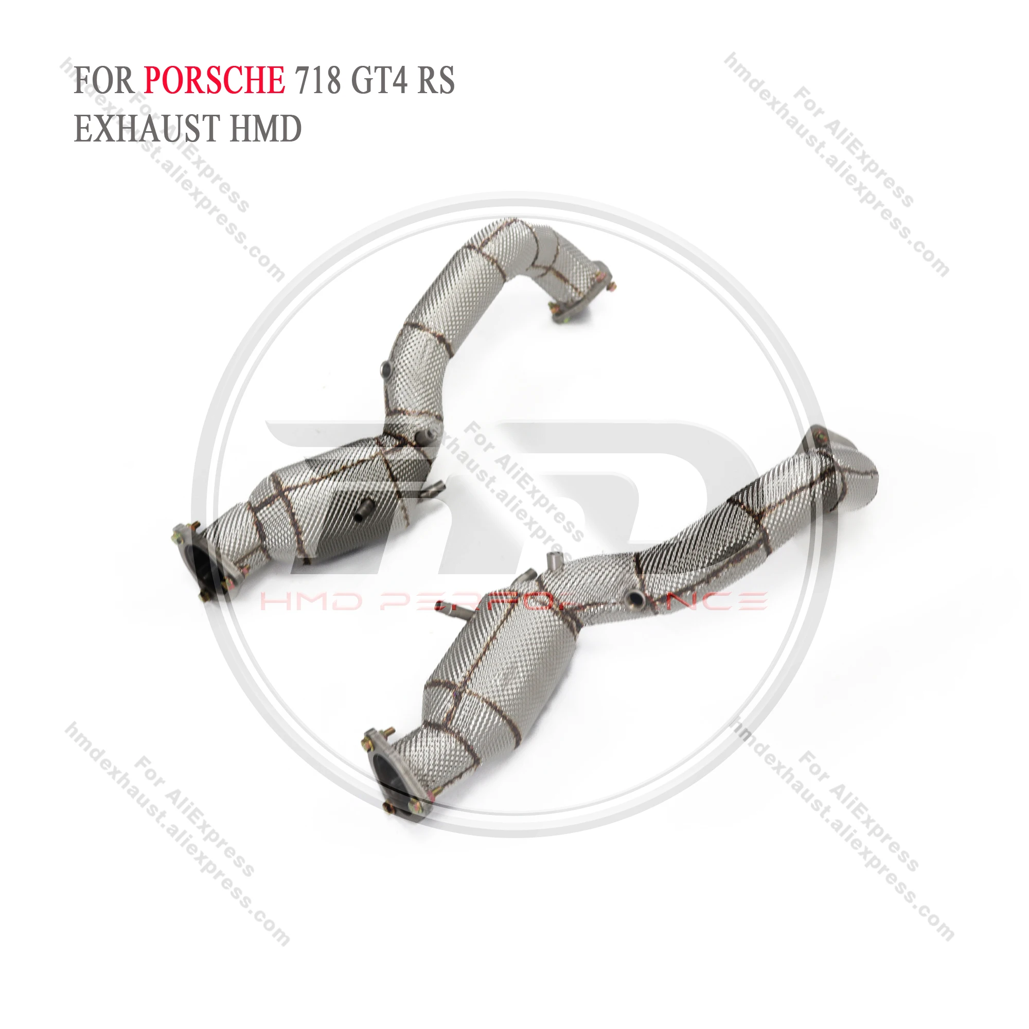 

HMD Stainless Steel High Performance Exhaust System Downpipes For Porsche 718 GT4 RS With Cat