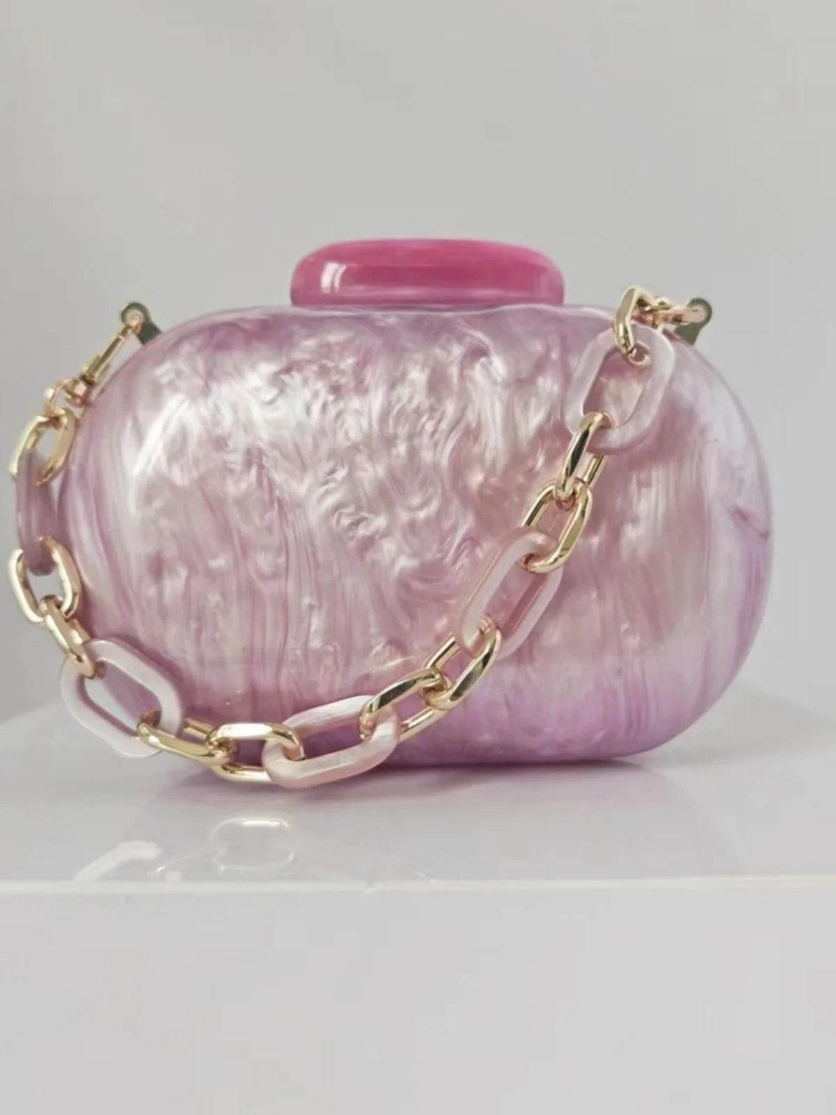 

Acrylic Egg ape Dinner Bag Women's Crossbody oulder Handbag Faionable ell Design Briti Sle Small Square Bag