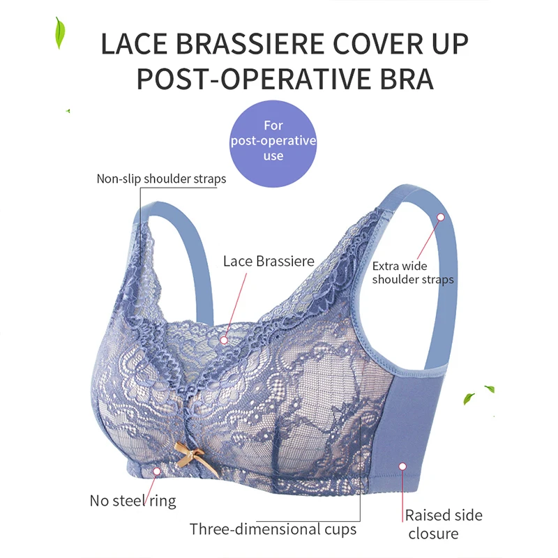 LERVANLA C078  Women  Mastectomy Daily Bra Silicone Breast Prosthesis Filling Artificial Prosthesis Without Steel Ring