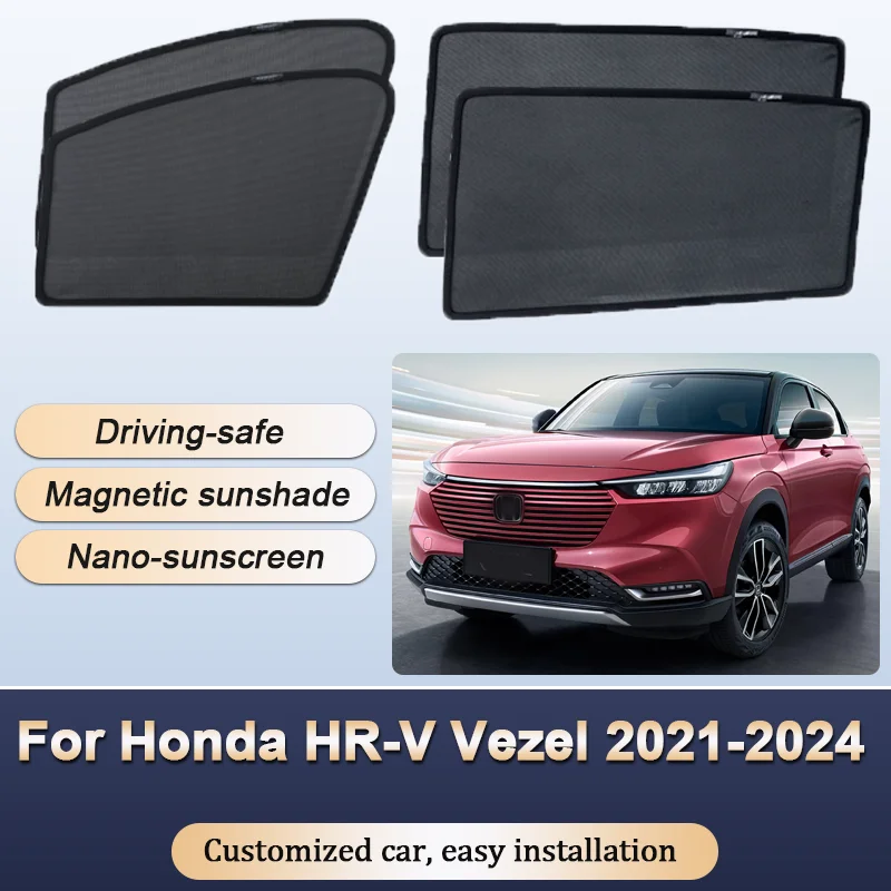 

Sun Shades For Honda HR-V HRV Vezel RV RS1 2021-2024 Sunshades Magnetic Privacy Protection Visor Windows Auto Accessories