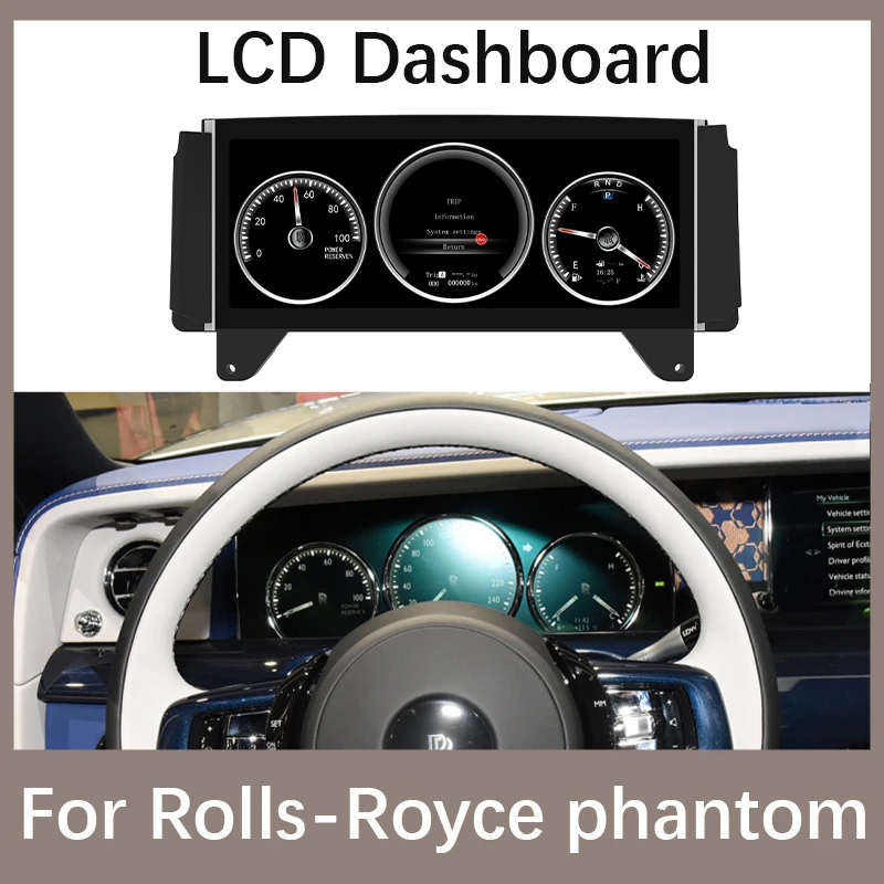 

Linux Car LCD Dashboard Display For Rolls-Royce Phantom 2004 2005-2013 Digital Cluster Instrument Speedometer IPS Virtual Panel