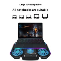 RGB Silent Laptop Cooling Pad for 17-17.3-18 inch Laptops Gaming Computer Notebook Base Fan Laptop Cooler Cooling Stand Holder