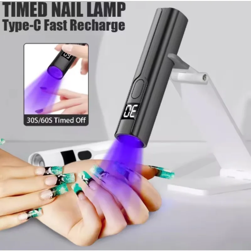 

Portable Mini Led Nail Lamp Rechargeable Mini UV Led Lamp for Nails Gel Dry,Cordless Resin Curing UV Light Mini Nails Dryer