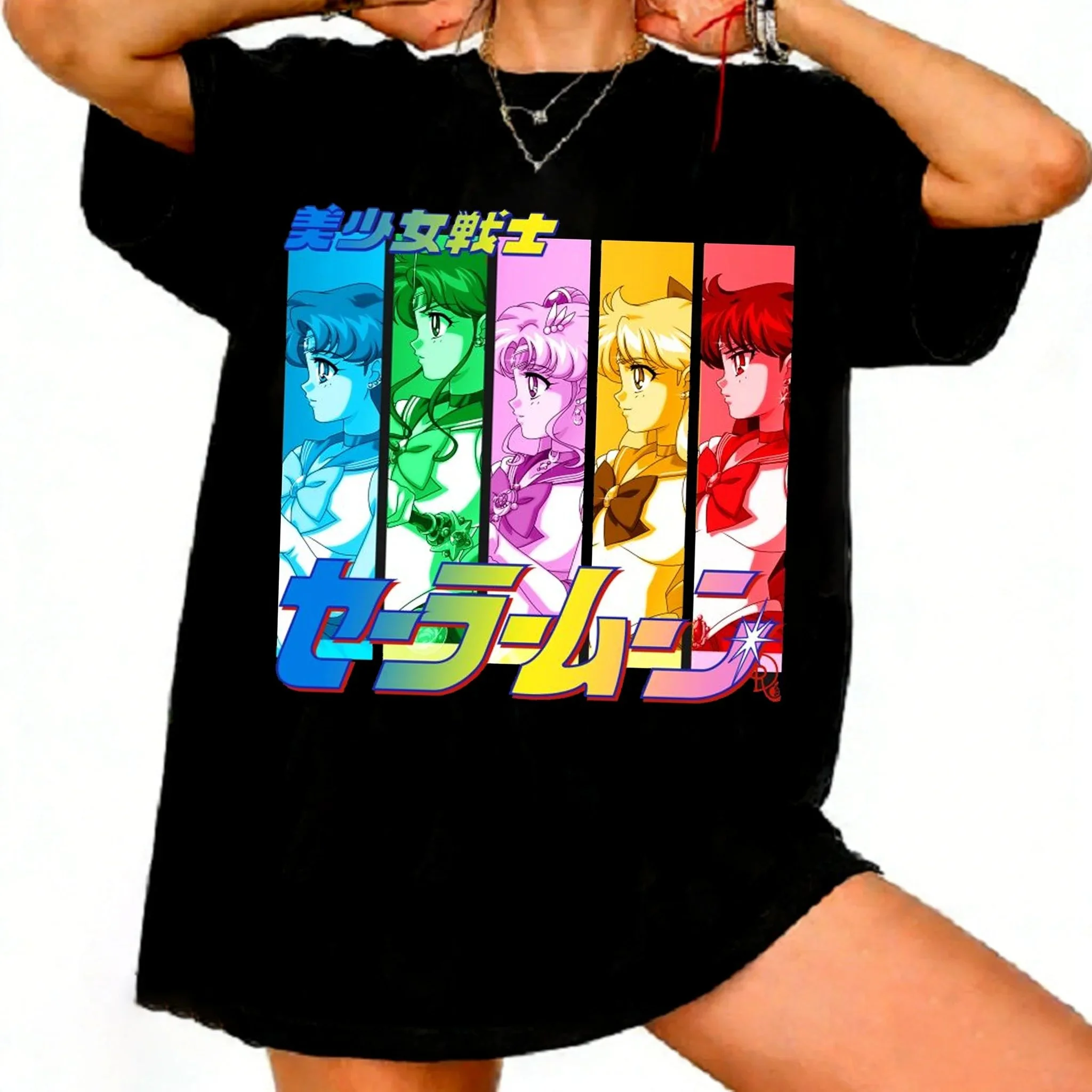 Camiseta con estampado retro de los años 90 de Sailor Moon, camiseta para hombre y mujer, camiseta deportiva para hombre, camisetas nuevas de verano 2026