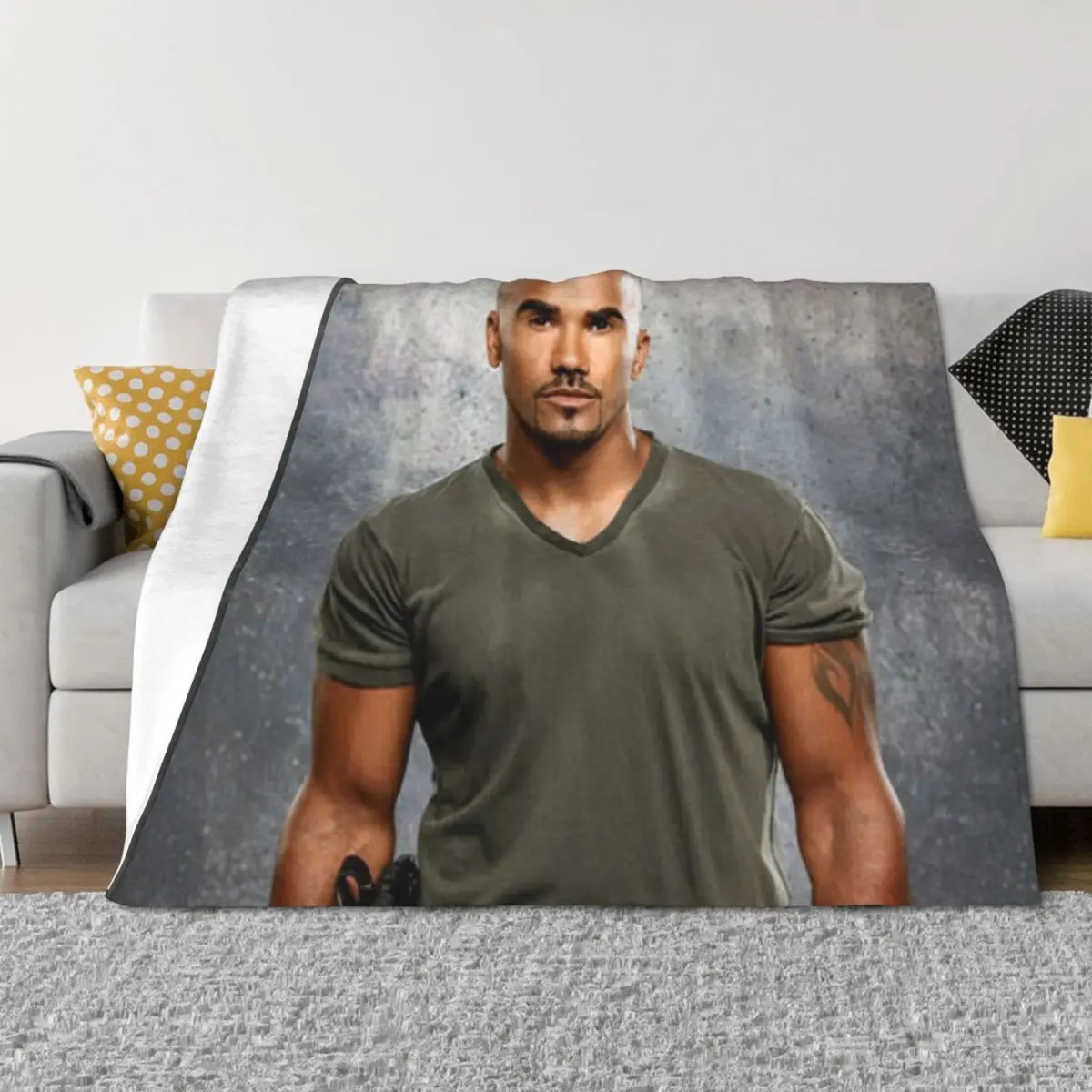 

shemar moore Throw Blanket Camping Decorative Sofa Beach Flannel Blankets