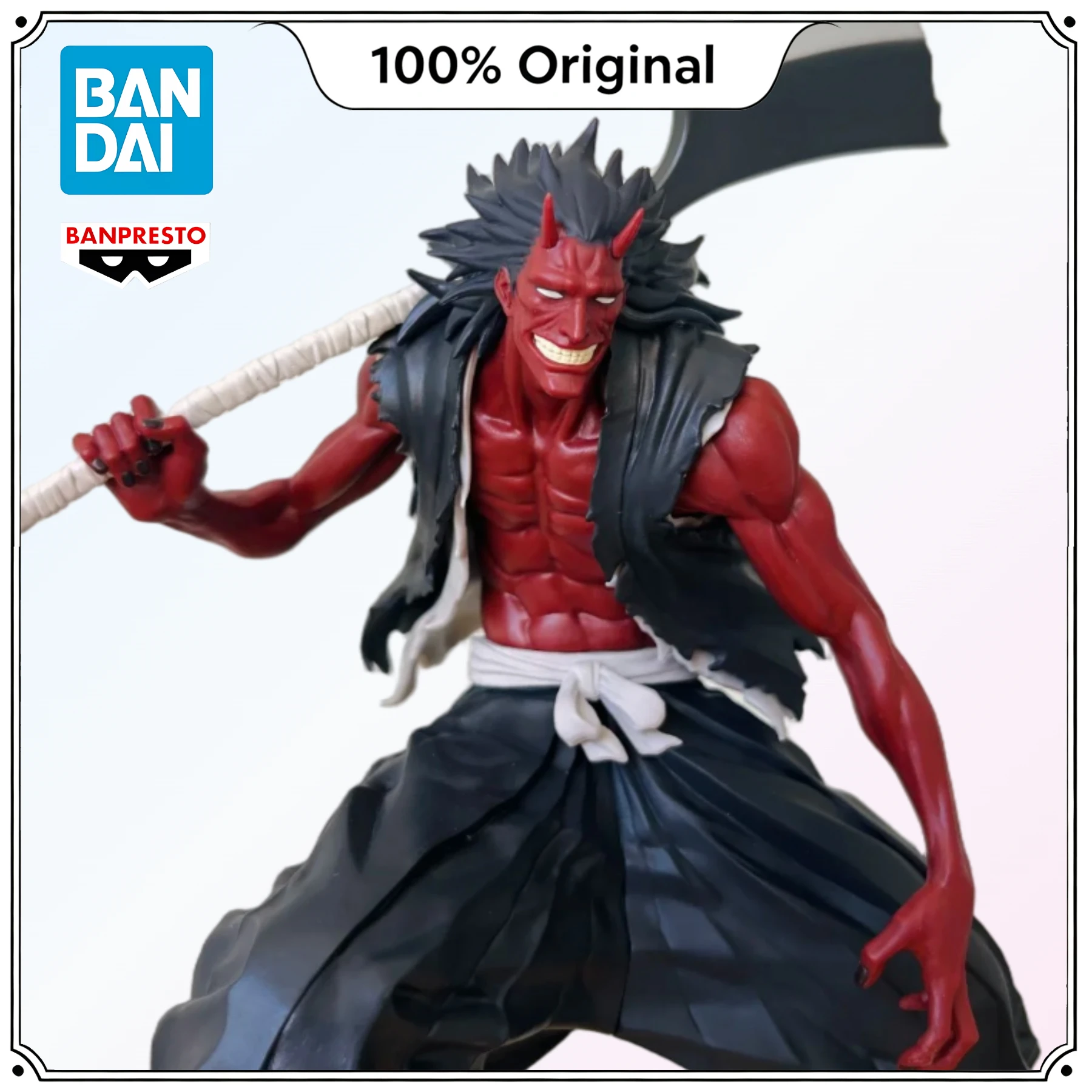 Figura coleccionable de Kenpachi Zaraki, personaje de la serie BLEACH MAXIMATIC, 100 % original de Banpresto. Modelo de anime para decorar el escritorio o como regalo.