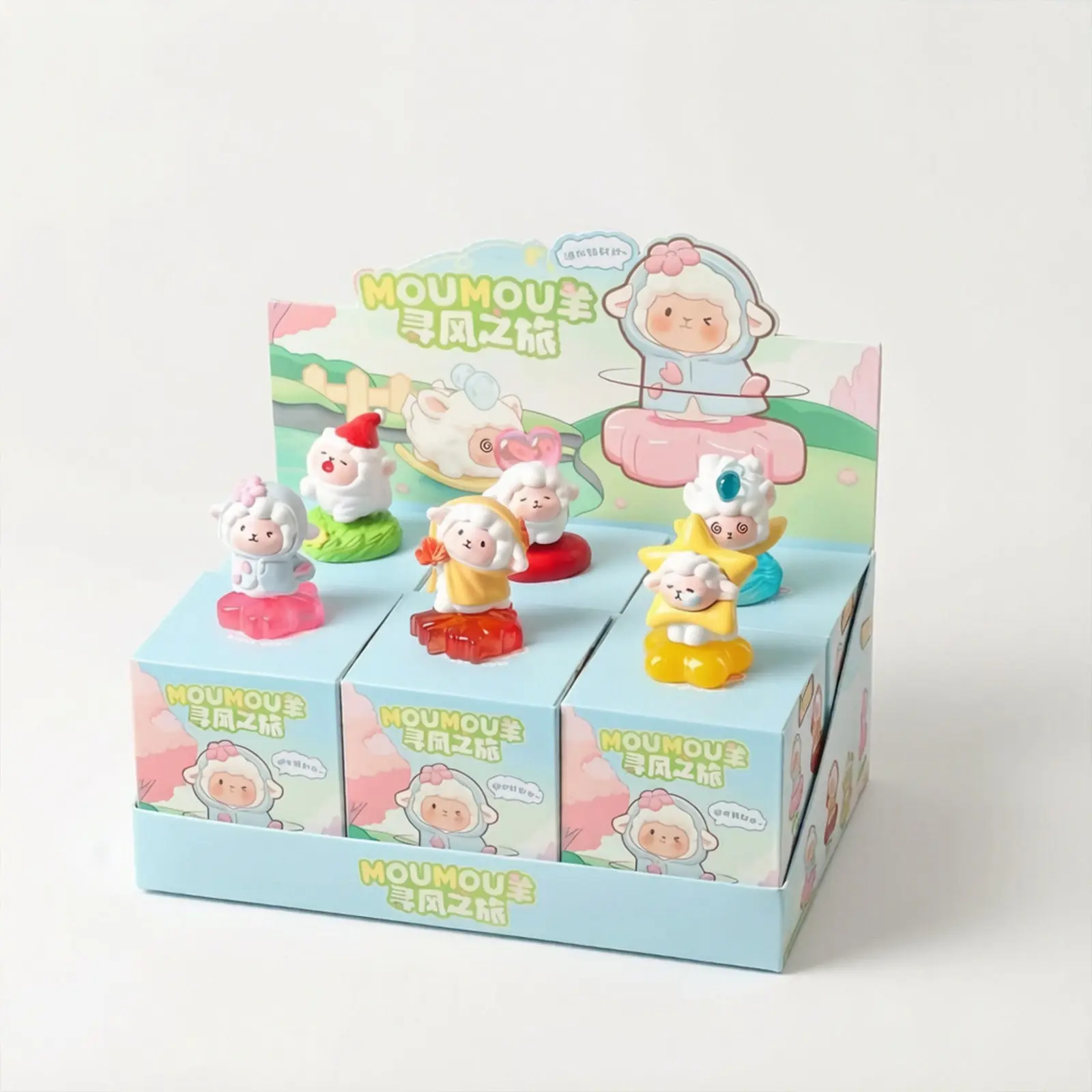 Moumou Sheep's Wind Seeking Journey Blind Box Trendy Toy Rotating Zodiac Sheep Kawaii Desktop Decoration Ornament Surprise Gifts - view 3