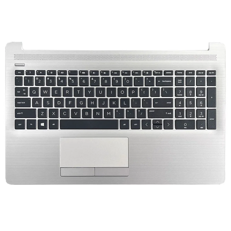 

f US Keyboard&PalmRest For HP 250 G7 255 G7 256 G7 L50001-001 with touchpad Silver