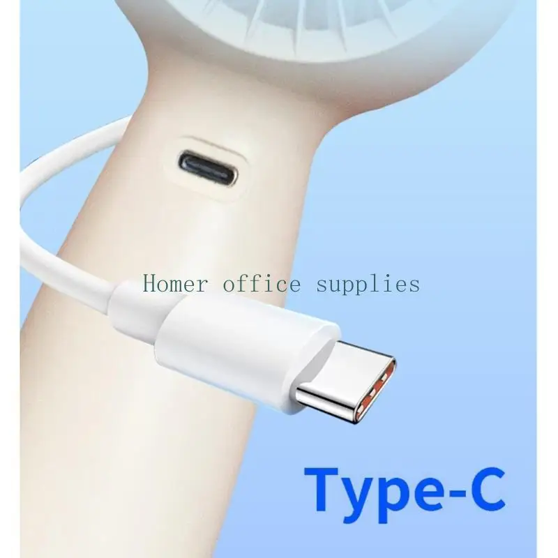K43B USB Operated Fan 2000mAh Energy Efficient Smooth Airflows for Daily Comfort