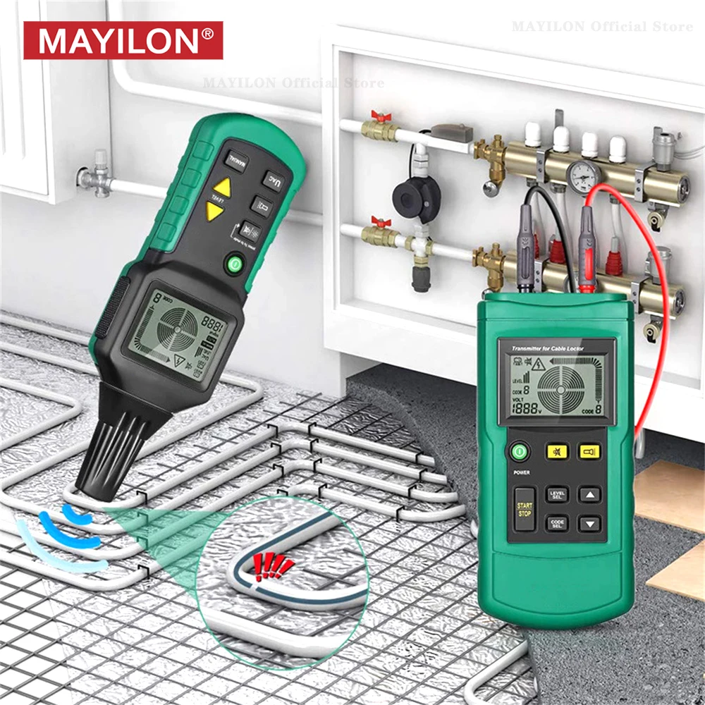 MAYILON MY6818 Cable Locator Wire Tracker Underground Wall Cable Finders Metal Pipe Floor Line Detector Tester Cable Tracker