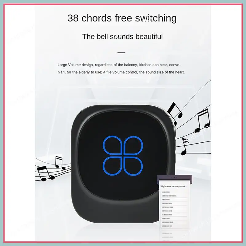 N94R Waterproof Smart Doorbell Wireless Doorbell IP68 Home Door Bell Intelligent 38 Songs 4-Level Volume Control