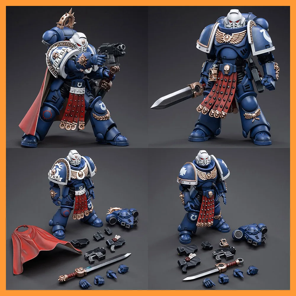 JOYTOY JT3297 JT3280 1/18 Warhammer 40K Ultramarines Primaris Captain Assault Veteran Intercessor 12cm Action Figure Model Toys