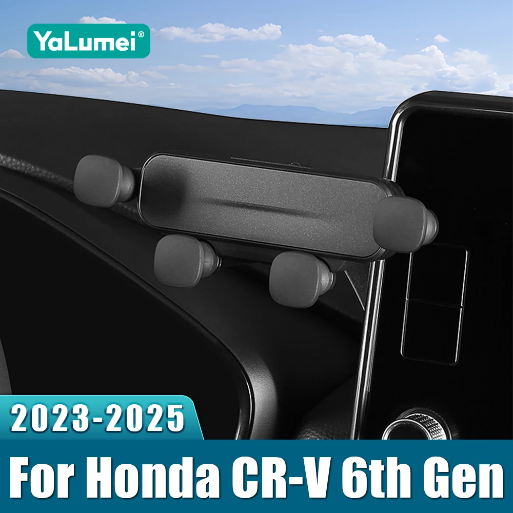 

ABS Car Phone Holder Dashboard Mount Adjustable Frame Trim Case Accessories For Honda CR-V CRV 6th Gen 2023 2024 2025 Hybrid