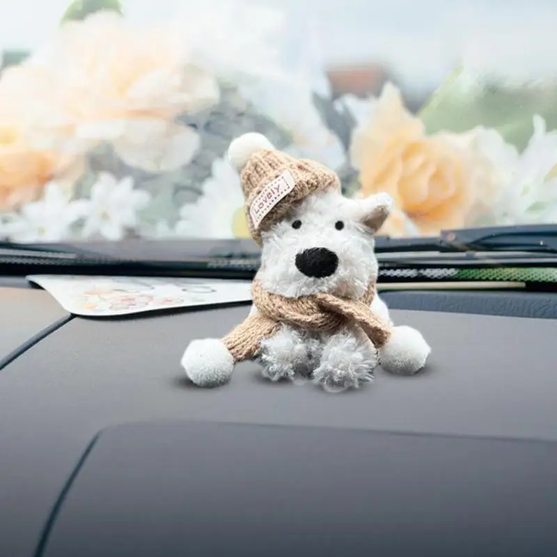 For Refer To Description Car Display Screen Ornaments Plush Dog Cute Animal Ornament Car Decoration Centre Console Screen Car