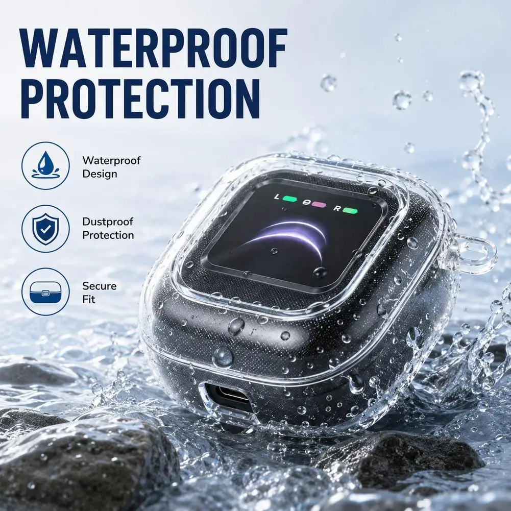 For Soundcore Liberty 5 Pro Max Case Clear TPU Protective Cover Anti-Fall Shockproof Earphone Housing Accessories