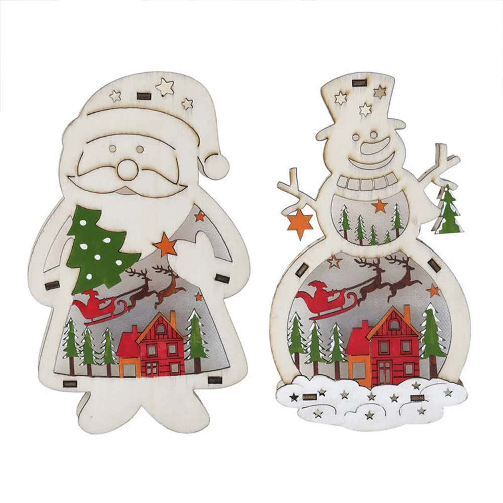 

Wooden Christmas nament Premium Quality Xmas Party Lighting Decorative Supplies Ideal Indoor Bamboo Material Festive Atmosphere