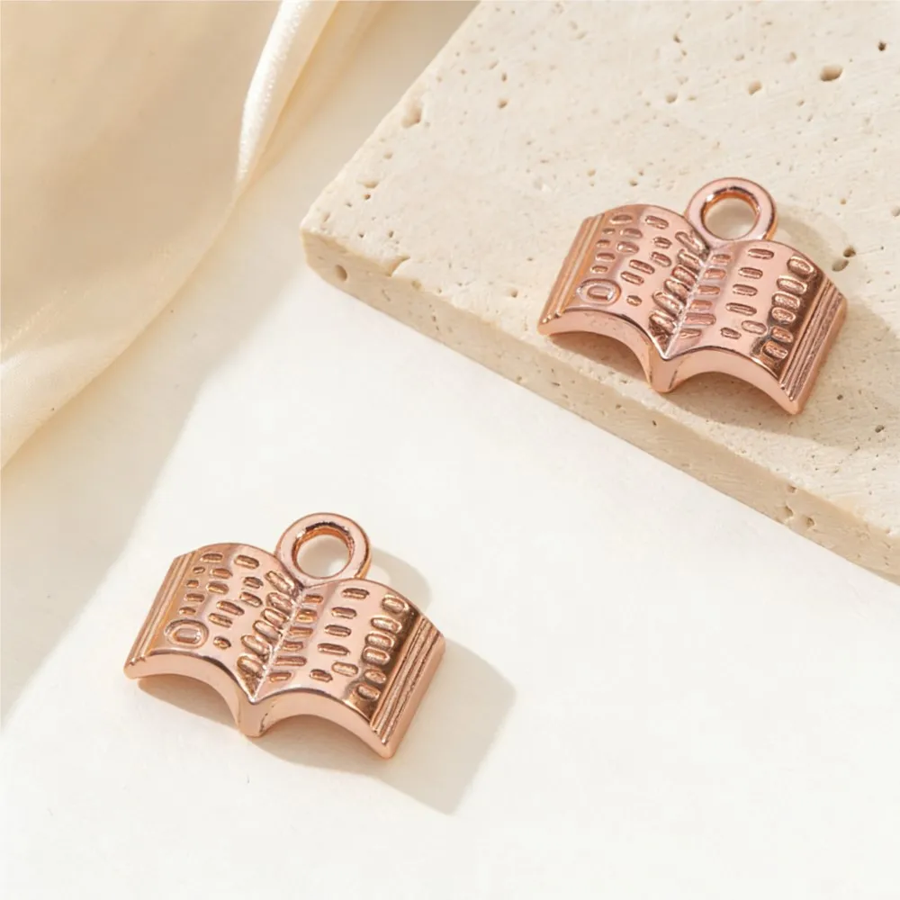 10/20/100pcs Charms Open Book 12x11mm Student Stationery Pendants For DIY Handmade Necklaces Bracelets Jewelry Making Supplies - view 5