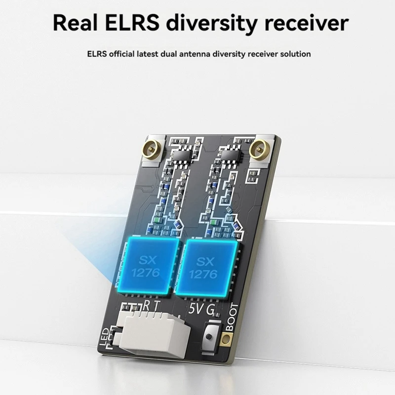 

For GEPRC ELRS DUAL Diversity Receiver RX 25-200Hz Built-In TCXO With Dual Antenna For FPV RC Drone