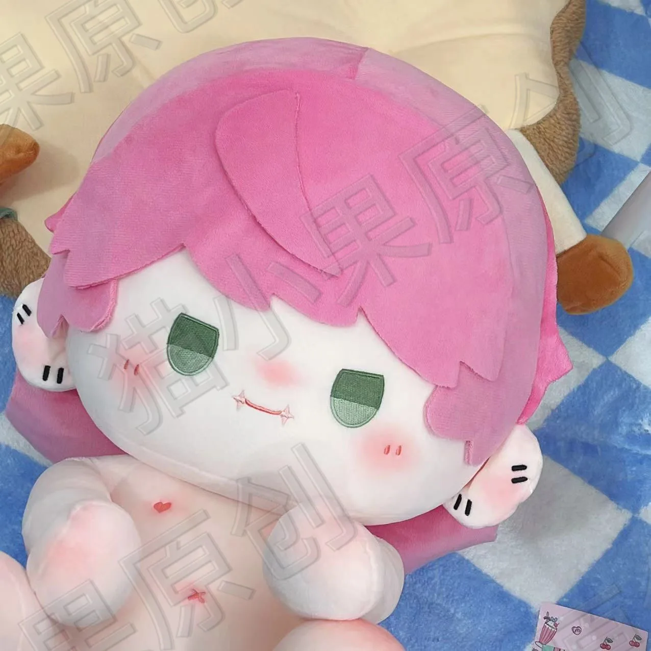 Anime papel Sanzu Haruchiyo muñeco de peluche suave cuerpo vestir juguetes de peluche postura sentada figuras almohada regalo de Navidad 40CM