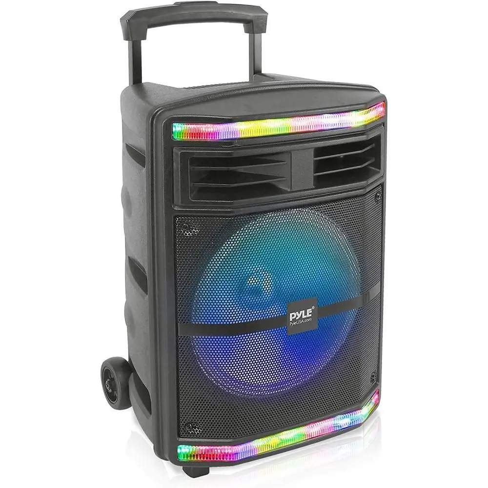 

Portable Bluetooth PA Speaker System - 600W Bluetooth Speaker Portable PA System W/ Rechargeable Battery, Party Lights, MP3/USB