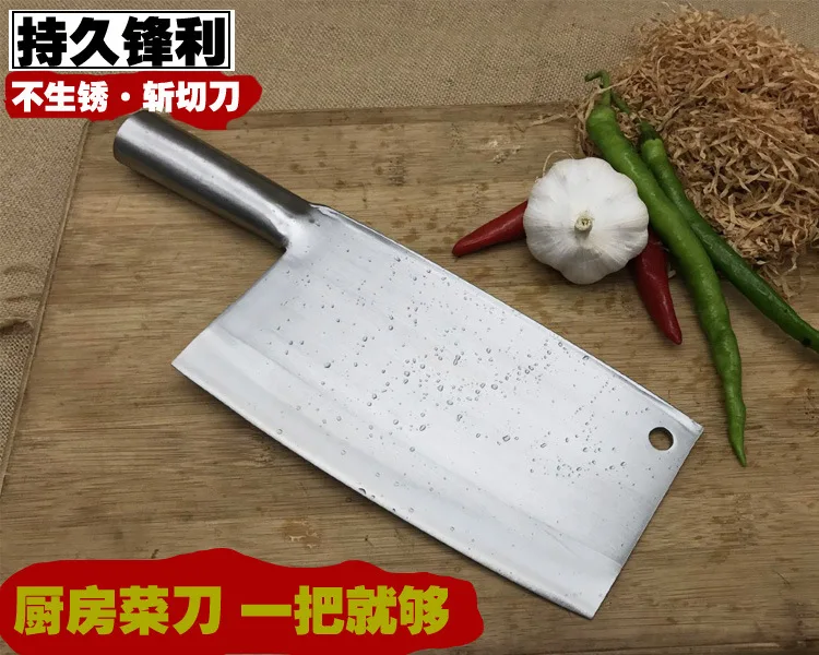 SHUOJI High Quality Chopping Knife Handmade Forged Kitchen Chef Knives 58HRC Steel Cleaver 6mm Thickness Blade Kitchen Tools