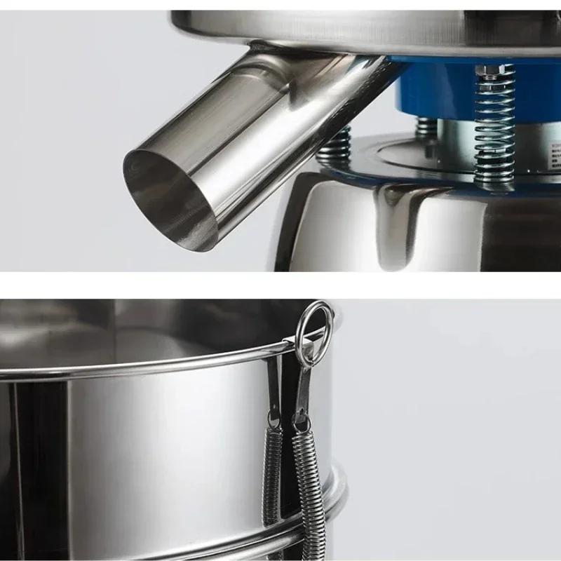 Electric Screen Stainless Steel Powder Vibration Screening Machine Laboratory Multifunction Sieve Shaker 40cm Diameter .