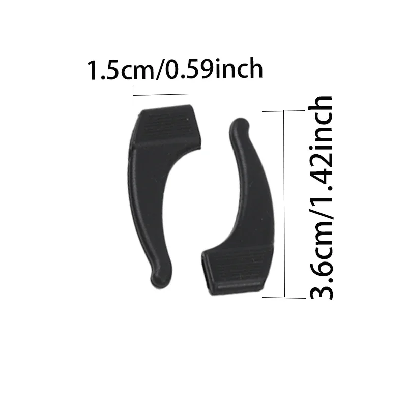 20 pezzi in silicone antiscivolo impugnatura per l\'orecchio occhiali occhiali gamba gancio per l\'orecchio tappo staffa di fissaggio punta del tempio