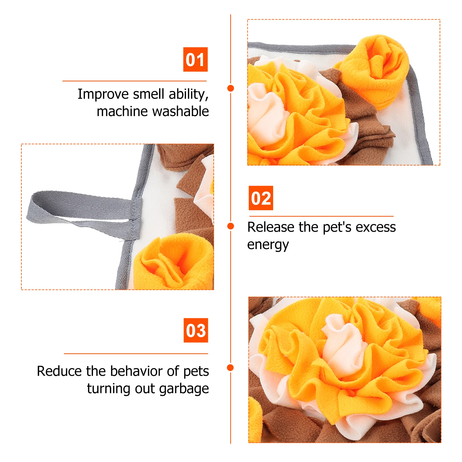 

Upgraded Pet Snuffle Mat Durable Polar Fleece Foraging Feeding Mat For Rabbits Dogs Slow Feeding Bunny Sniffing Intelligence