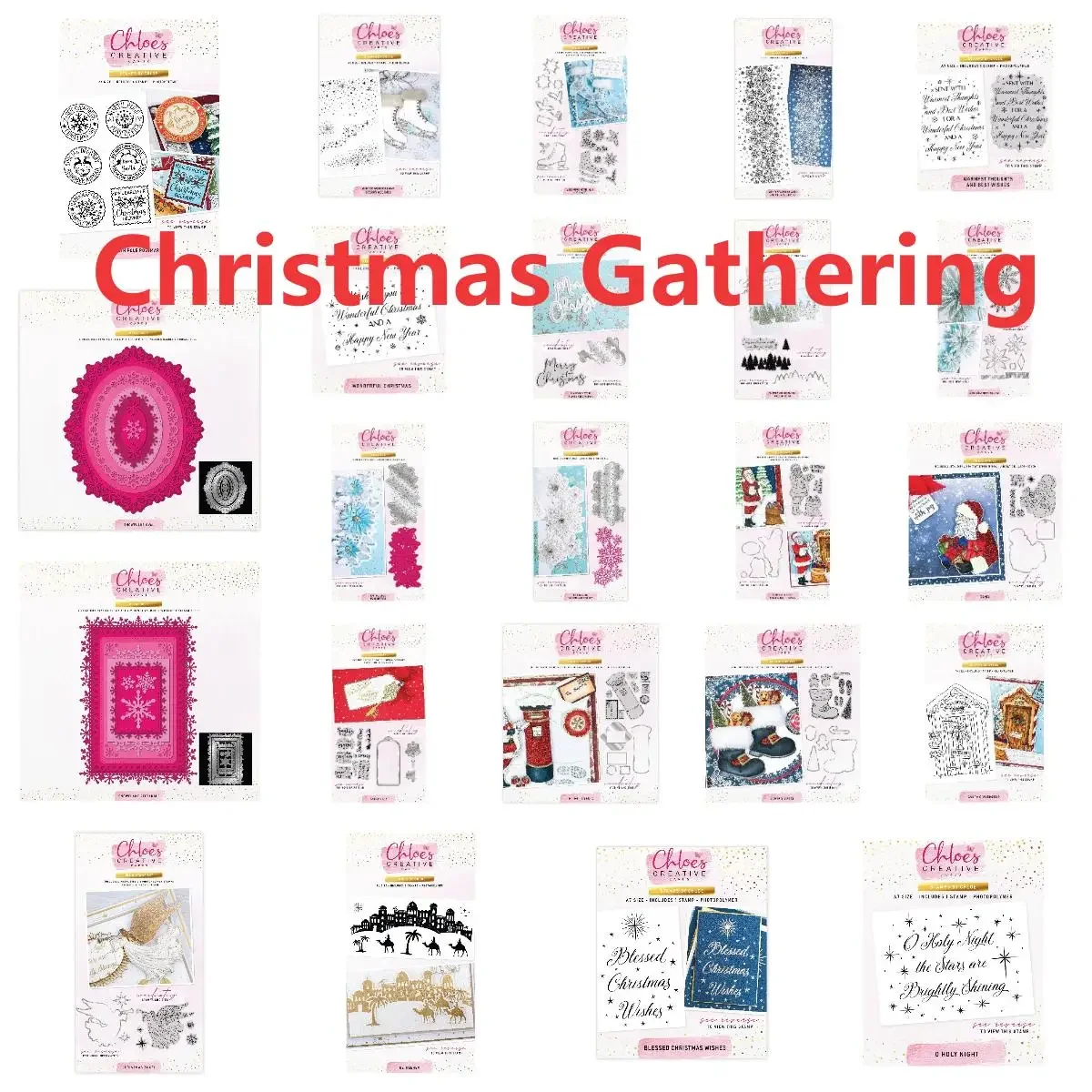 Christmas Gathering Stamp 2025 New Metal Cutting Dies For DIY Scrapbooking Crafts Maker Photo Album Template Handmade Decoration