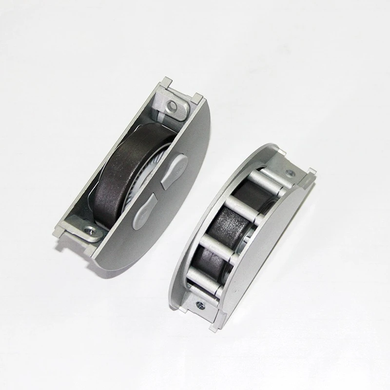 2pcs/set Heavy-duty Push-pull Directional Wheel Sliding Door Caster Wheel Half-moon-shaped Wheel Pulley Silent Casters