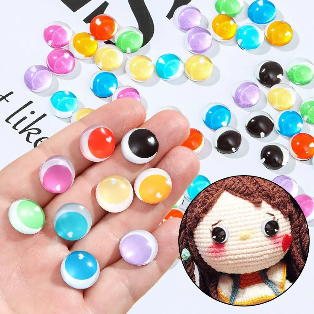 6/10/16/20/25mm DIY Handmade Craft Jewelry Findings Toys Accessories Glass Doll Eyes Round Eyes Cabochon Flat Eyeballs