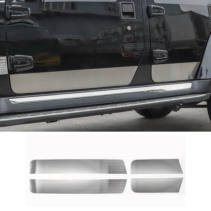 For Baic BJ40 Plus Ickx K2 2021-2022 Door Anti-collision Protection Plate Stainless Steel Anti Friction Strip