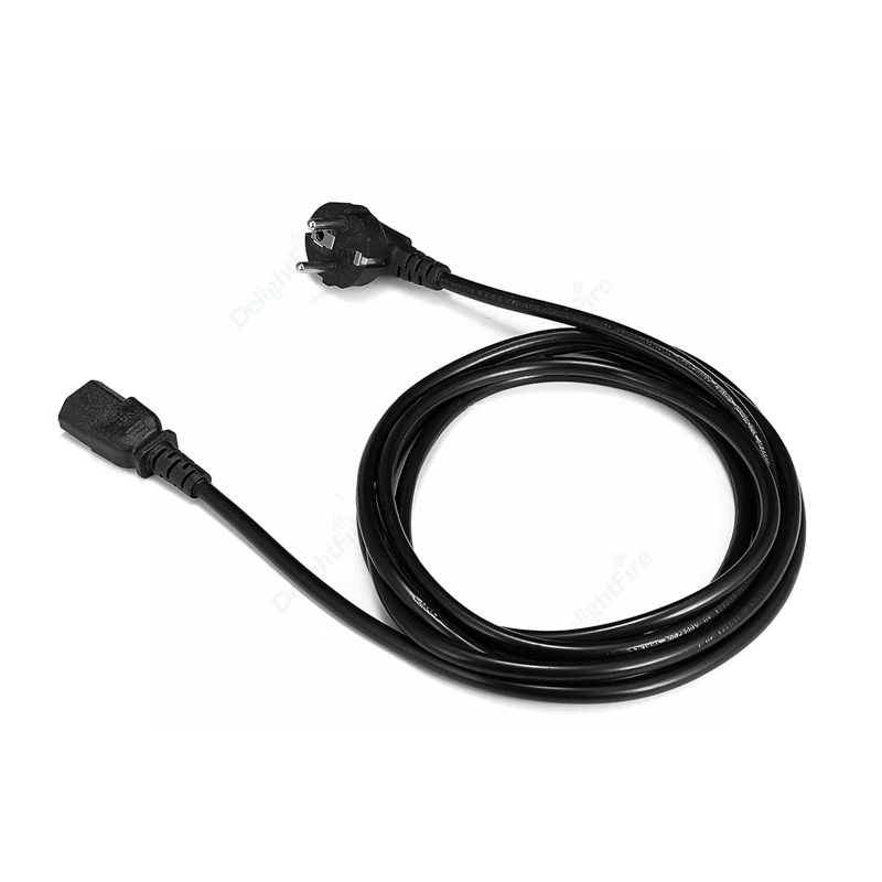 EU European Power Cord Type F Euro Plug IEC C13 Power Cable 3m For Desktop PC Computer Printer Stage Light 3D Printer LCD TV