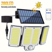234/280 LED Solar Lights 3 Working Modes Super Bright Motion Sensor Lamp Outdoor IP65 Waterproof Flood Wall Security Yard Lights