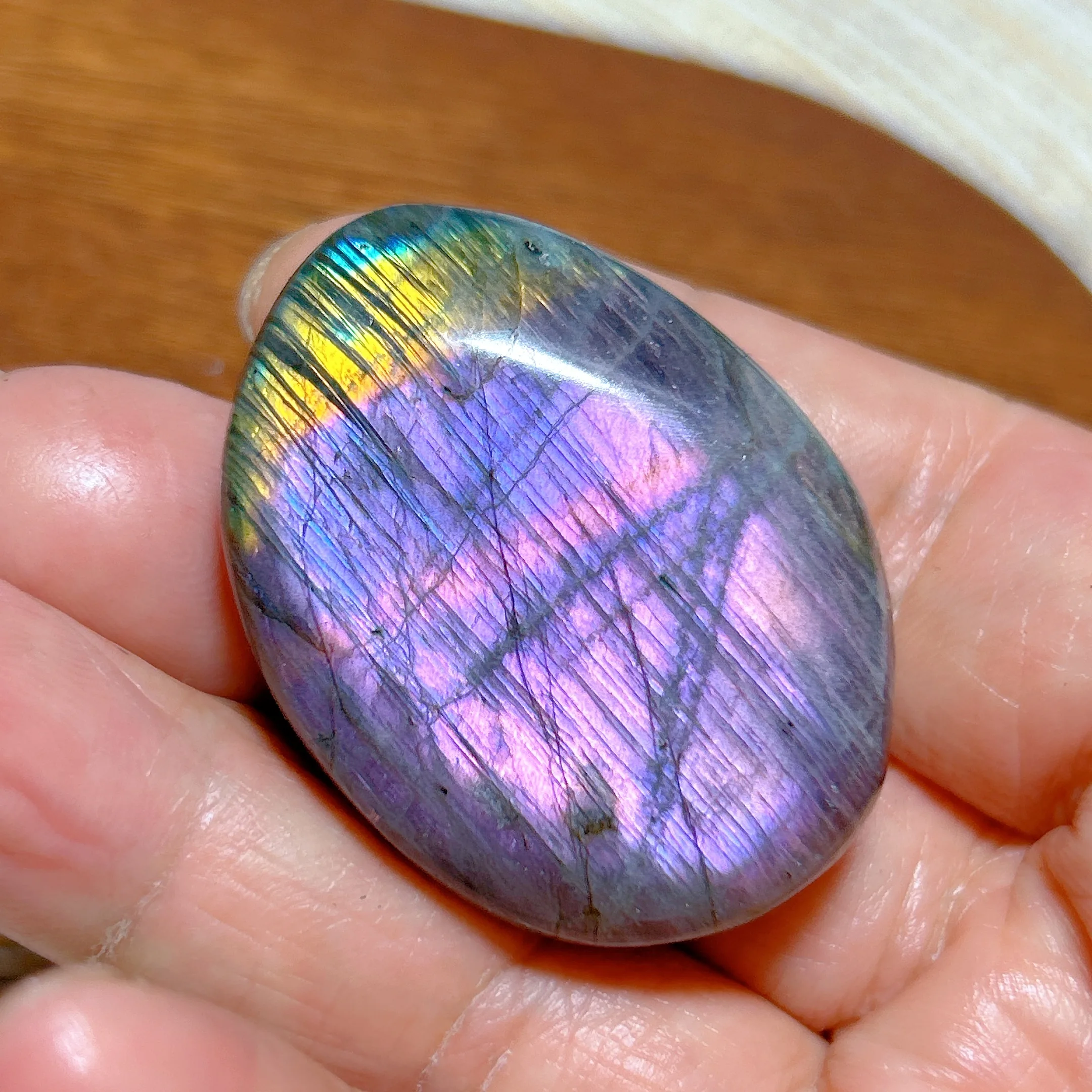 Healing Natural Crystals Flashy Purple Labradorite Palm Gemstones High Quality Mineral Energy Stone Reiki Home Decorations Gift